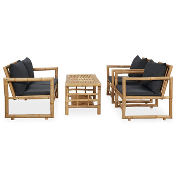 Loungeset Met Kussens Bamboe