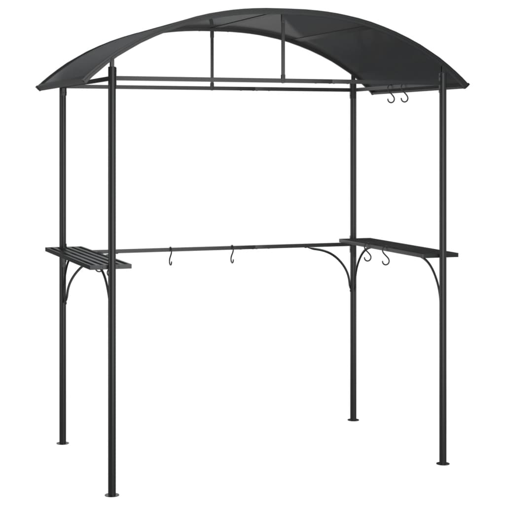 Barbecuepaviljoen Met Zijplanken 220X115X230 Cm Staal Antraciet