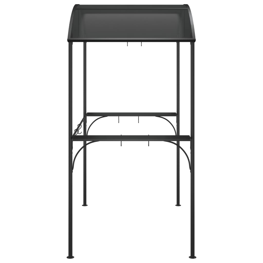Barbecuepaviljoen Met Zijplanken 220X115X230 Cm Staal Antraciet