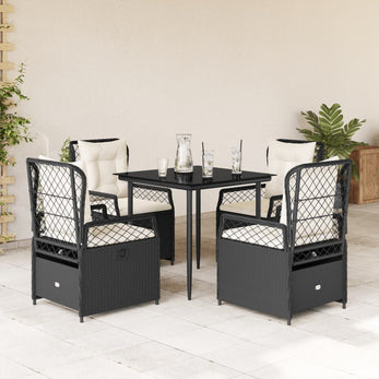 9-Delige Tuinset Met Kussens Poly Rattan