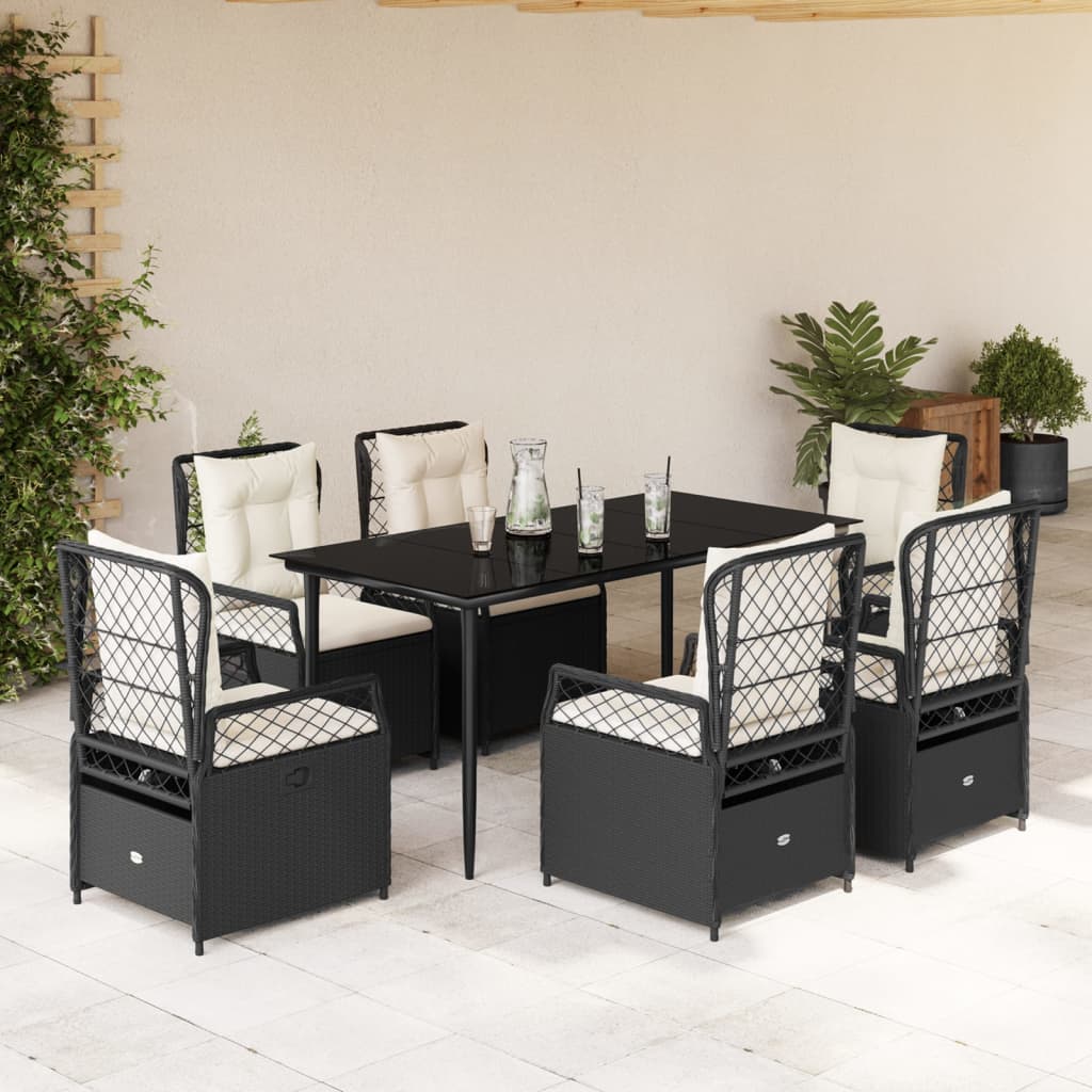 9-Delige Tuinset Met Kussens Poly Rattan