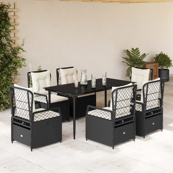 9-Delige Tuinset Met Kussens Poly Rattan