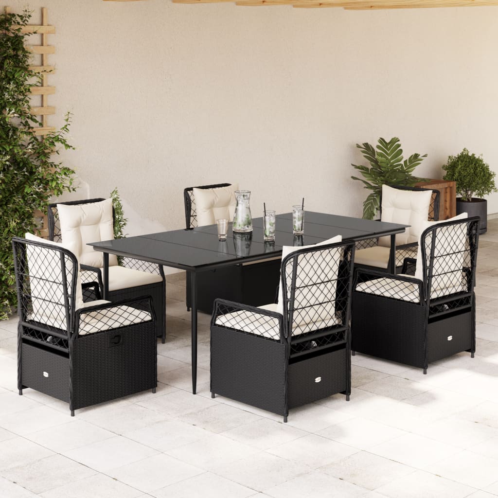 9-Delige Tuinset Met Kussens Poly Rattan
