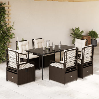 9-Delige Tuinset Met Kussens Poly Rattan