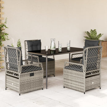 9-Delige Tuinset Met Kussens Poly Rattan