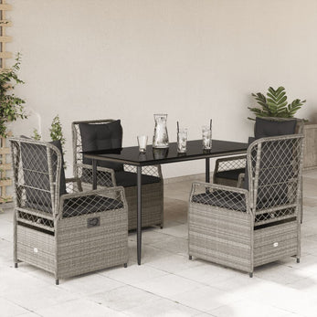 9-Delige Tuinset Met Kussens Poly Rattan