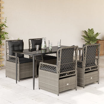 9-Delige Tuinset Met Kussens Poly Rattan