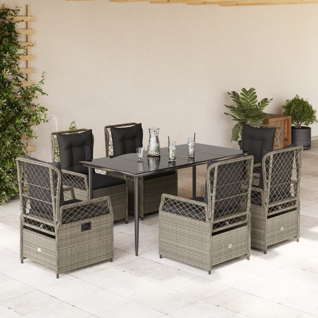 9-Delige Tuinset Met Kussens Poly Rattan