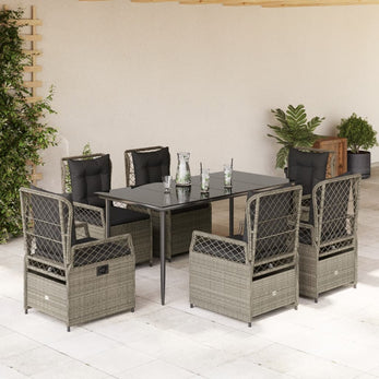 9-Delige Tuinset Met Kussens Poly Rattan